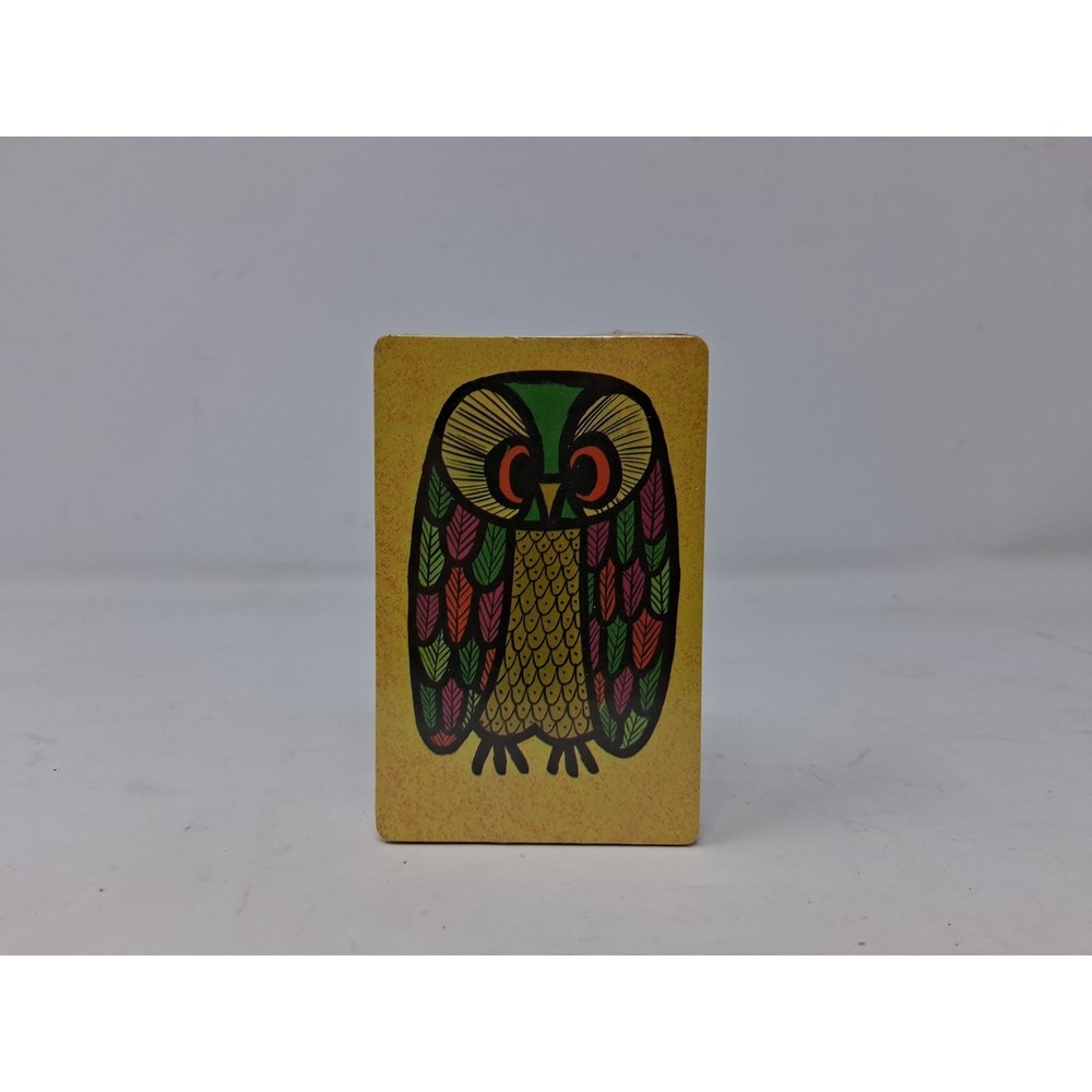 Vintage Stardust Nu-Vue - Owl Art Plastic Coated Playing Cards Deck (SEALED)  W